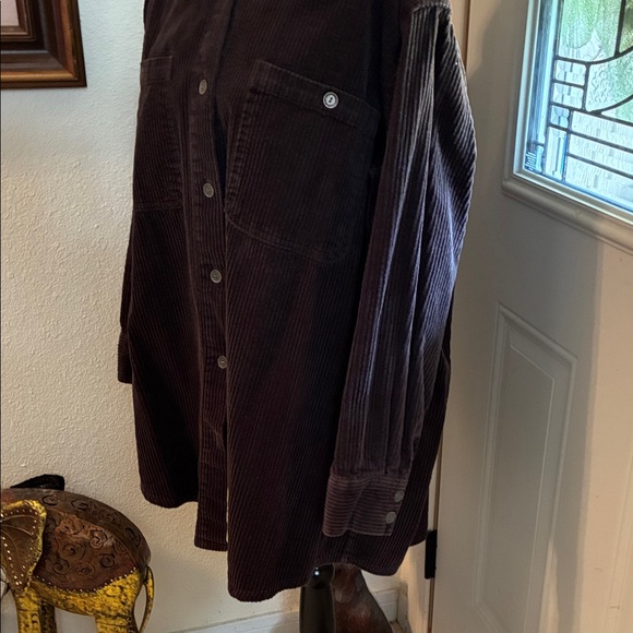 Roaman's Dark Brown Corduroy Jacket - Picture 3 of 4